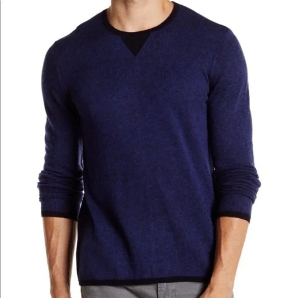 Vince Men's Navy blue wool cashmere sweater size S
